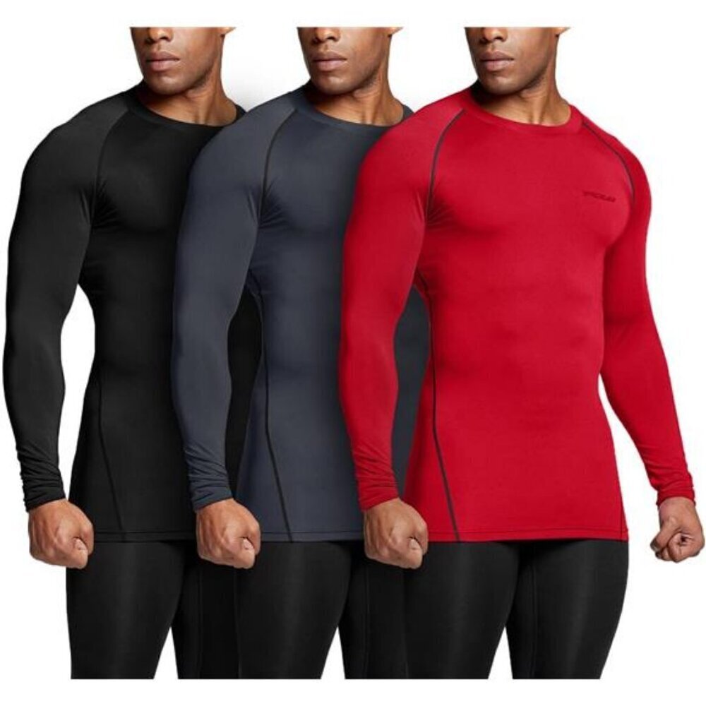UPF 50+ Long Sleeve Compression Shirt Men Athletic